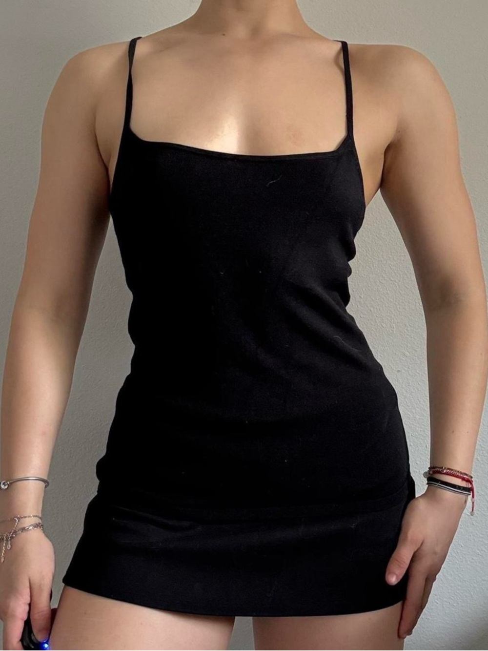 Club Monaco Black Spaghetti Strap Tank